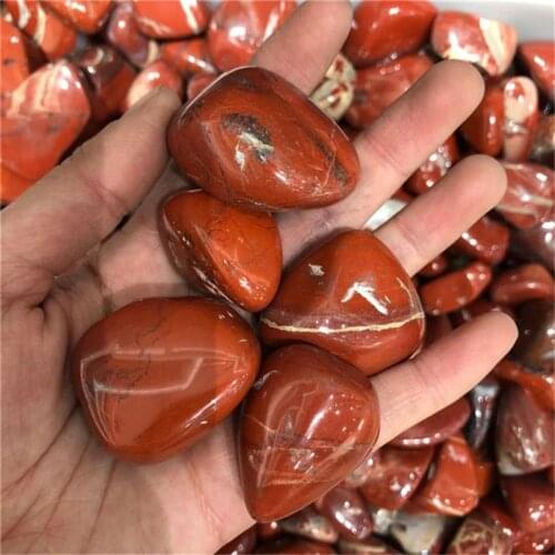 Natural bulk quartz red Jasper tumbled healing crystals stones for feng shui