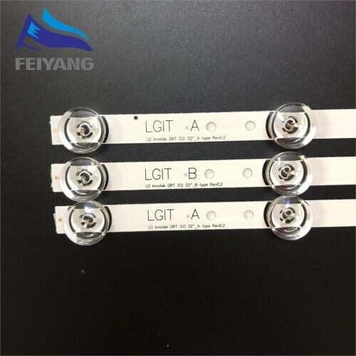New 3 PCS*6LED 590mm LED backlight strip bar compatible for LG 32LB561V UOT A B 32 INCH DRT 3.0 32 A B 6916l-2223A 6916l-2224A