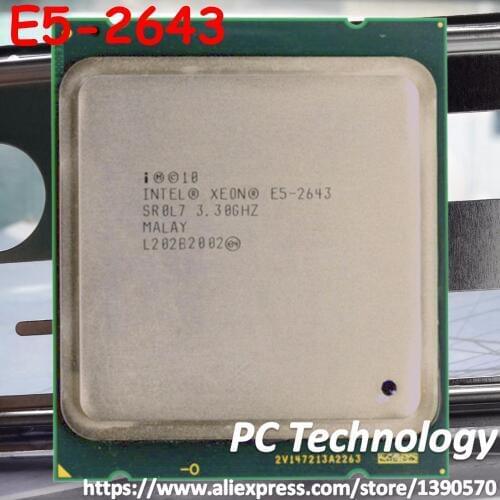 Original Intel Xeon OEM version cpu E5 2643 3.3GHz Quad-Core 10M Cache DDR3 1600MHz FCLGA2011 TPD 130W E5-2643 free shipping