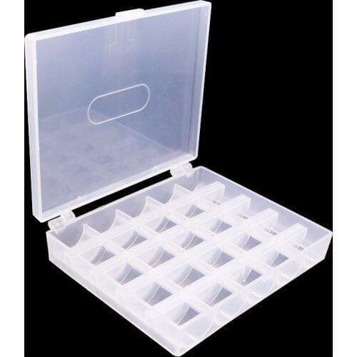 Storage Box Plastic 25 Slots Jewelry Adjustable Tool Box Case Craft Organizer Storage Beads Transparent Semi-Circular Groove