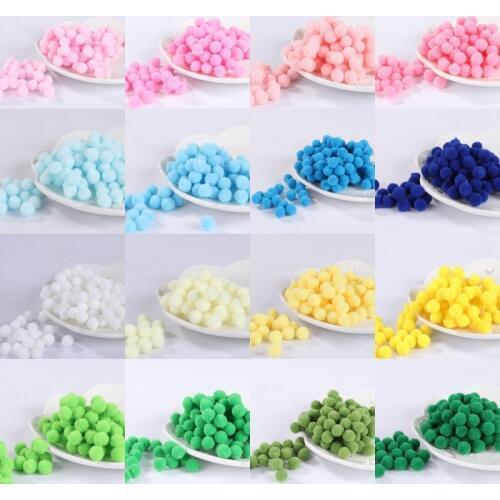 ISequins Pompom 10mm 15mm Soft Pompones Fluffy Plush Crafts DIY Pom Poms Ball Furball Home Decor Sewing Supplies