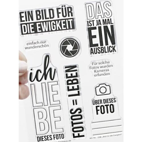 German Words Transparent Clear Stamps for DIY Scrapbooking/Card Making/Kids Christmas Fun Decoration Supplies ST0708