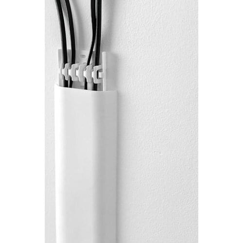 30cm Self-adhesive Raceway Wall Cord Duct Cover Cable Duct Ties Fixer Fastener Holder for Cable Organizer Storage Clip