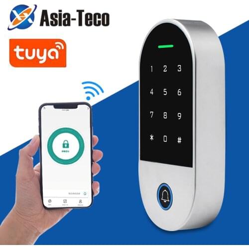 WiFi Bluetooth TuyaAPP Standalone Access Control Touch Screen Keypad Waterproof RFID 125khz Access Control System 1000 User