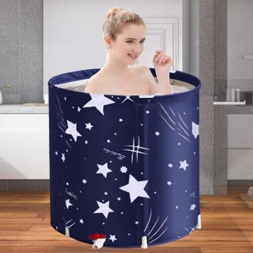 Folding Bathtub Set Household Cotton Portable Bath Barrel For Adults