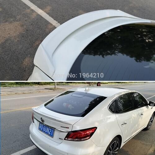 ABS Plastic Painted Black Red White Color Rear Spoiler Trunk Boot Wing Spoiler With Led Light For morris garages MG6