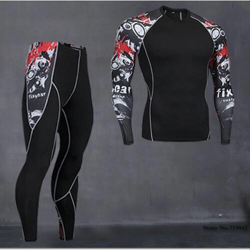 Thermo underwear > Mens Sportswear > Mens Sports Suits > rashgard male > Thermal Mens Underwear Suits >compression Long johns
