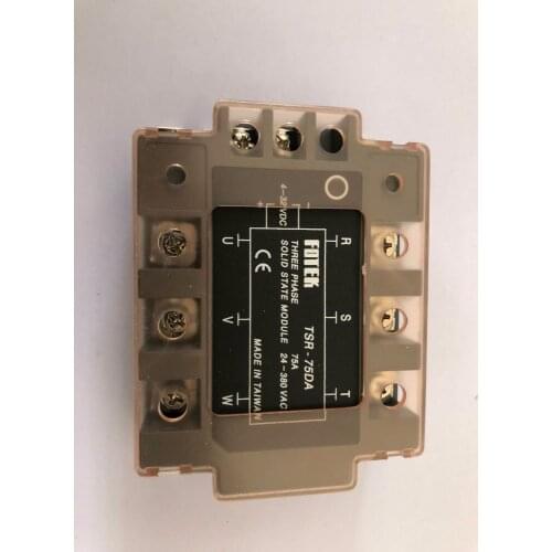25A 40A 75A 100A TSR-75DA Three-phase SSR input 4-32V DC load 24-380V AC single phase AC solid state relay