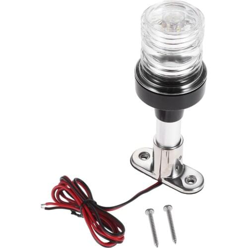 6" White Light LED Marine Boat Navigation Light Yacht Waterproof Stern Anchor Light DC12~24V Sailing Signal Light 4000~4500K