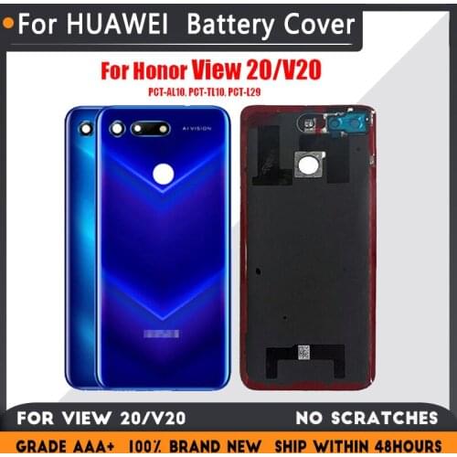 Back Battery Cover Door For Huawei Honor View 20 PCT-AL10 L29 With repair parts,For Huawei Honor V20 Housing Rear Replacement