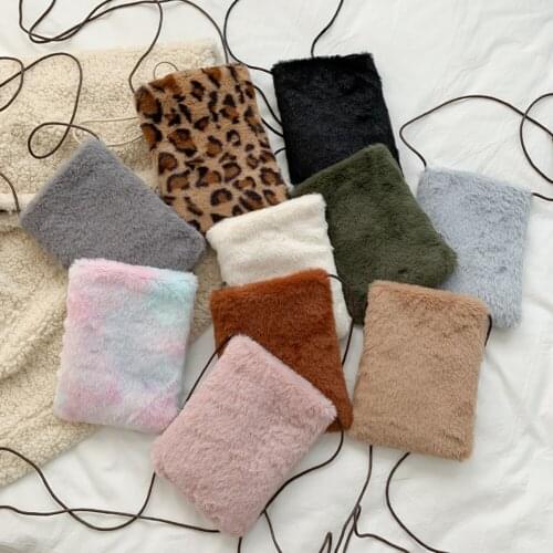 Women Plush Autumn Winter Mini Square Money Purse Fashion Shoulder Messenger Bag Popular Simple Female Daily Bag