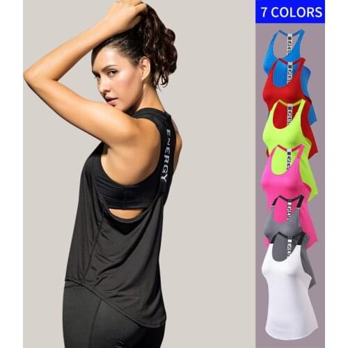 Ladies Sports Vest Fitness Yoga Running T-shaped Back Hollow Sling Quick Dry Loose Vest