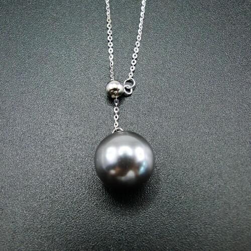 Beautiful Pearl Necklace 925 Sterling Silver Jewelry 12mm Pearl Womens Necklace for Gift