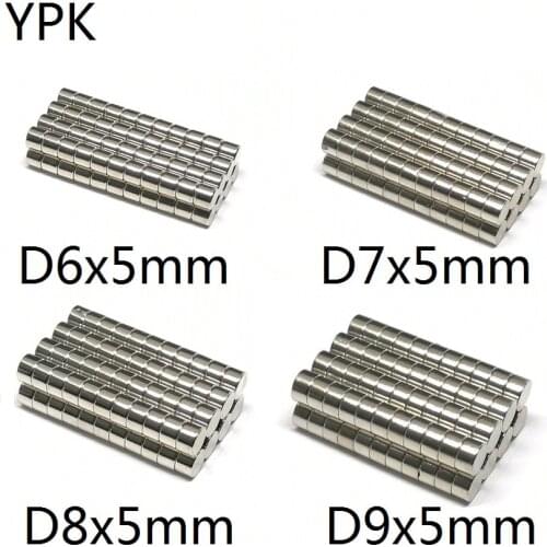 10 20 50PCS/LOT NdFeB Magnet 6*5 7*5 8*5 9*5 N35 Disc MAGNETS 6x5 7x5 8x5 9x5 For Round Speaker Neodymium Magnetic Material