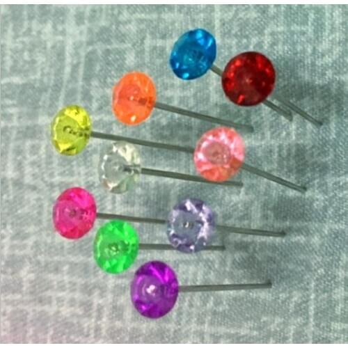 100set 100pcs/set 6*40mm Rhinestone Head Sewing Pins Stitching Needles Corsages Pins sport toy