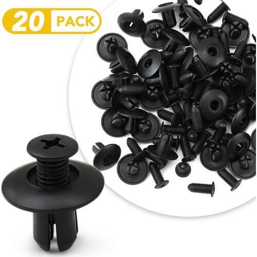 20PCS 8mm Auto Bumper Mudguard Special Nylon Rivet Fastener For Nissan Livina TIIDA Sylphy Car interior Fixing Clips