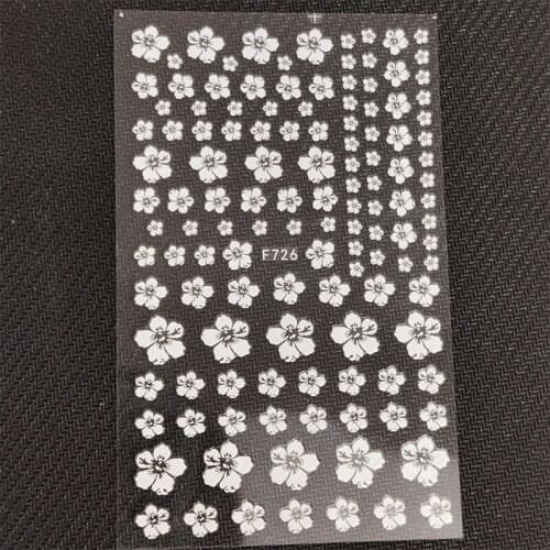 3D Nail Sticker Decals Adhesive Stickers for Nails Beautiful Flower Cherry Blossoms Stickers for Manicure Nail Art Decoration
