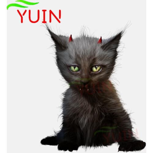 Halloween Vampire Black Cat Car Sticker Motorcycle Auto Accessories Fashion PVC Bumper Decoration Waterproof Decal 15*14cm