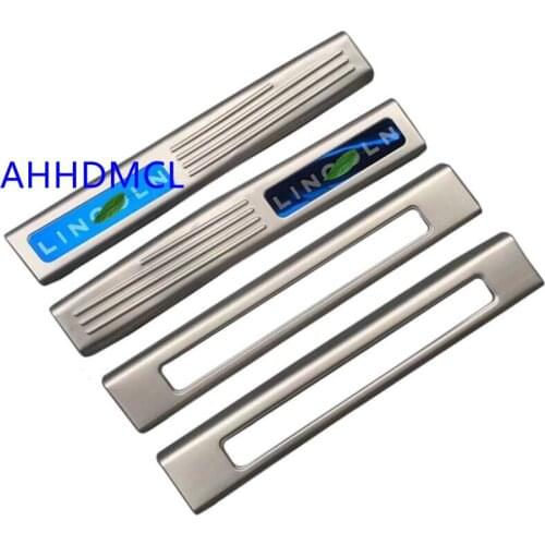 Car Welcome Pedal Threshold Strip Door Sill Strip For Lincoln MKX 2015 2016 2017 2018 2019