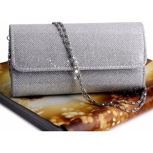 Shiny Sequins Bridal Clutch Bag for Women Party Wedding Evening Bag Ladies Handbag Chain Purse Crossbody Make Up Shoulder Bags