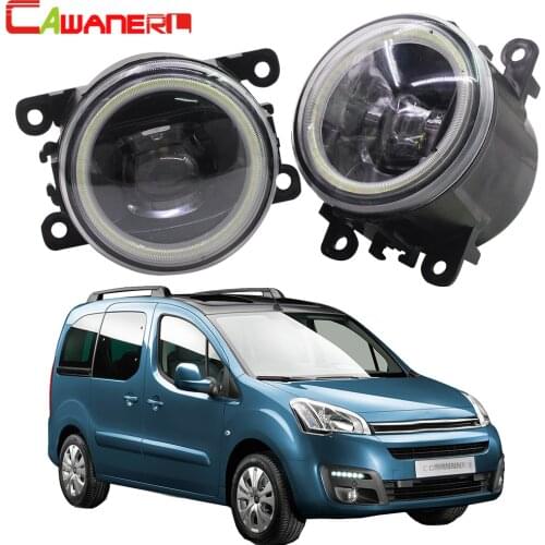 Cawanerl For Citroen Berlingo B9 2012-2015 Car 4000LM LED Bulb Fog Light Angel Eye DRL Daytime Running Light H11 12V Accessories