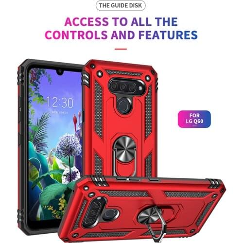 For LG Q60 K50 Case Cover Armor Rugged Military Car Holder Ring Case For Lg Q60 Q 60 K50 K 50 For Lg Q60 Q 60 K12 Max K12 Prime