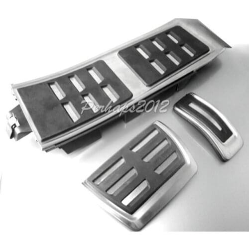 3x a set DSG Sport Fuel Brake Footrest Pedal AT case for S6 C7 2012+ A7 S7 2011