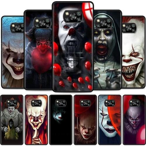 Pennywise Clown Horror Cell Phone Case for XiaoMi Poco X3 NFC M3 F1 F3 Mi 10T 9T Note 10 10T Pro A2 Lite 5G 11 9 SE CC9 Cover
