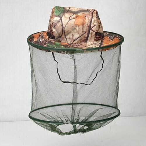 Camouflage Fishing Hat Bee keeping Insects Mosquito Net Prevention Cap Mesh Fishing Cap Outdoor Sunshade Lone Neck Head Cover