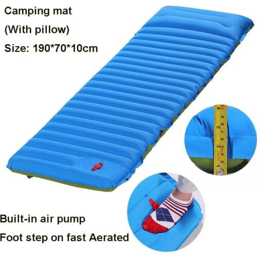 Rooxin Foot Step on fast inflatable Camping mat mattress thickened sleeping mat air mattress Outdoor tent mat hiking camping mat