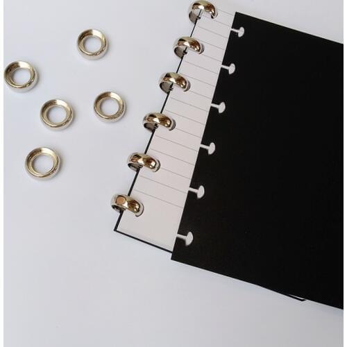 10PC Metal Loose Ring DIY Mushroom Hole Plate Book Binder Buckle Sheet School Stationery Book Binding Disc Round Office Supplies