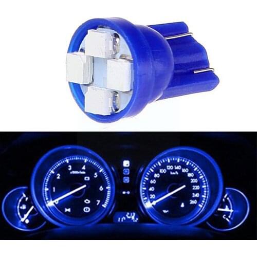 Multifunctional 10pcs T10 4 SMD 1210 LED Wedge Dashboard Lights Clearance Blue Free Gauge Door Marker Side Light Shipping B D0Q9