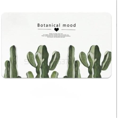 Diatom mud water absorbing floor mat bathroom cartoon quick drying water absorbing non slip foot mat toilet foot mat