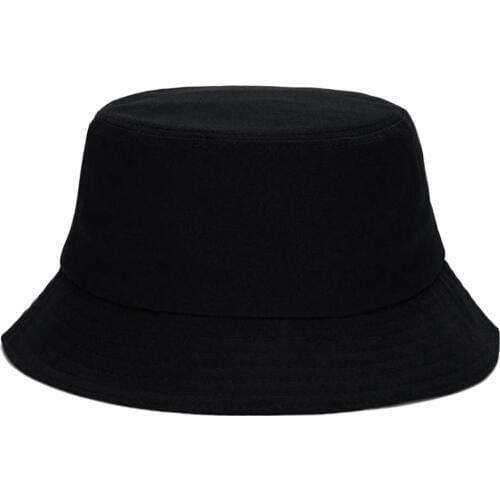 New Black Womens Bucket Hat Harajuku Bucket Hats Mens panama hat Fisherman Hat Hip Hop Cap Outdoor Beach Sun Hat