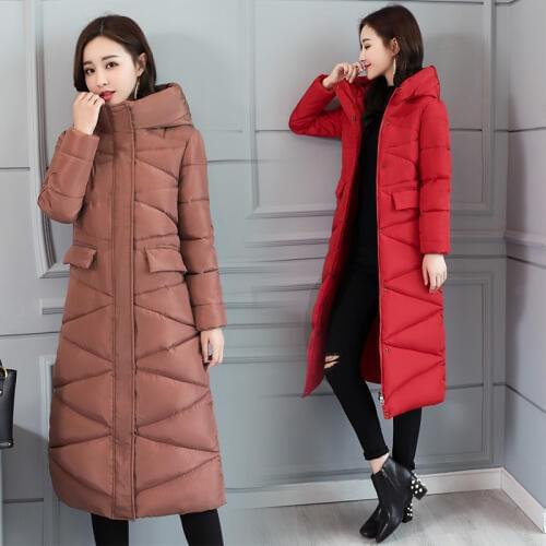 Parka Women 2019 Winter Jacket Women Coat Hooded Coats Female Parka Thick Cotton Padded Lining Winter Female Outerwear Plus size