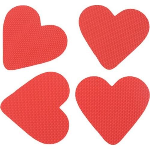 1pair Durable Heart shape Non Slip Sticker Vinyl Resin Self-Adhesive Anti Slip Sole Shoe Protector Pads Insoles Cushion