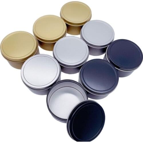 Luxury Candle Jars with Lid Bulk Round Candle Container Tins Empty Storage Box for DIY Salves Skin Care Beauty Samples