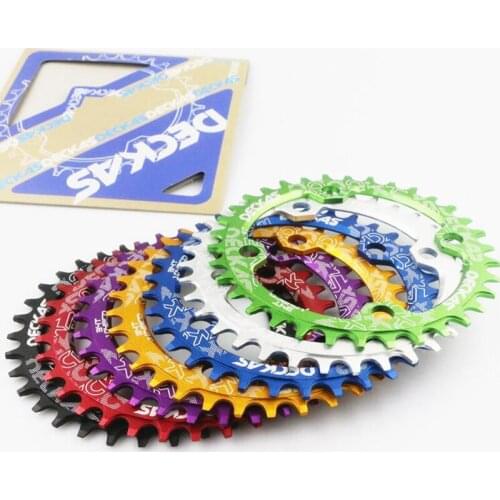 Deckas 104BCD Bike Round Narrow Wide Chainring MTB Mountain bicycle 104BCD 32T 34T 36T 38T crankset Tooth plate Parts 104 BCD