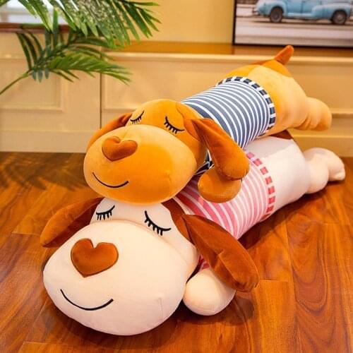 Cute Dog Pillow Soft Plush Toy Dolls Decorative Cushions For Beds Hug Travel Long Pillow Backrest Animal Body Pillow
