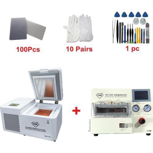 TBK-508A OCA Laminator + TBK-578 Desktop LCD Freezing Separator Curved Screen Separating Machine Minus 185 Degree For 14 Inch