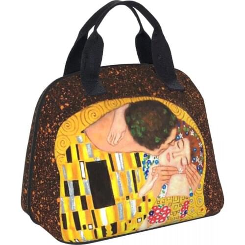 Thermal Lunch Bag Women Portable Insulated Cooler Bento Tote Art Paintings Print Picnic Drink Fruit Food Fresh Organizer