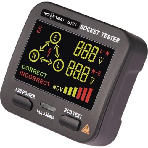 Socket Tester EU Digital Smart AC Voltage Grounding Zero Electric Circuit Detector Line Plug Polarity Phase US/UK