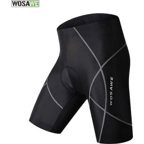 WOSAWE Summer Men Women Cycling Shorts with Gel Padded Compression Cycle Bike Short Tights Breathable Bicycle Biker Shorts