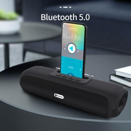 Soundbar portable bluetooth speakers outdoor Wireless waterproof with mobile phone bracket subwoofer car TF FM radio caixade som