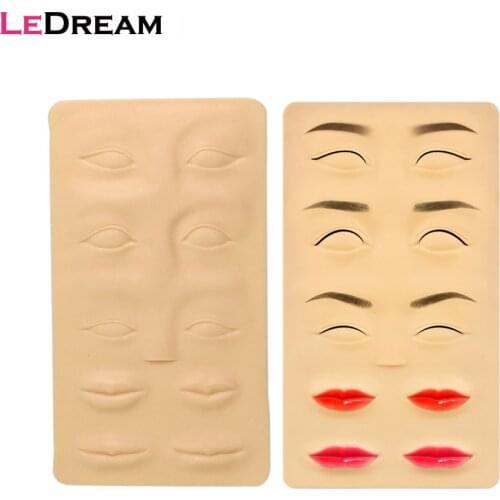 1PC 3D Silicone Practice Fake False Skin Eyebrow Lips For Permanent Microblading Makeup Training Practice Tattoo Accessory