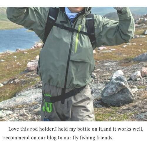 1pcs Fly Fishing Rod Holder Clips Abs Green Rod Support Belt-mounted While Fish Both Iscas Pesca Free Hands Wading Tackle T I6K1