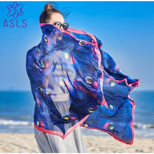 1Pc Elegant Women Lady Girl Scarves Long Silk Scarves Shawls Sunscreen Beach Towels Printed Scarf Hot Sale