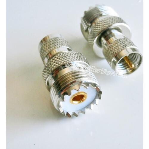 1Pcs Mini UHF MiniUHF Male To UHF Female PL259 KENWOOD Antenna TO Motorola RF Adapter