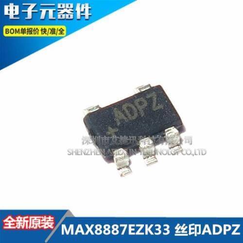 10PCS 100% New and original MAX8887EZK33 T SilkscreenADPZ SOT23-5 Low-Dropout, 300mA Linear Regulators in SOT23 in stock