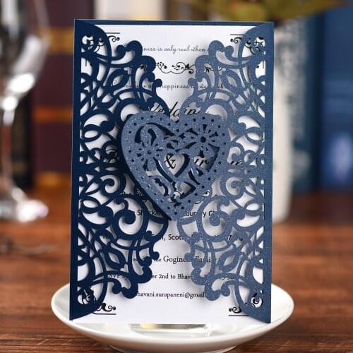 1Pcs White Various Fold Style Laser Cut Card Wedding Invitations Greeting Card Baby Shower For Kit Bridal Shower Engagement